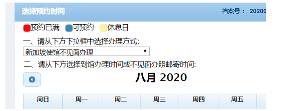 中国驻新加坡使馆疫情期间，“无接触”式受理证件申请